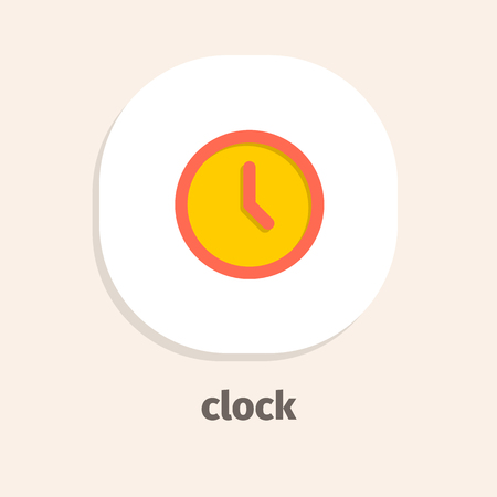 Clock vector icon for web and mobile applicationsのイラスト素材
