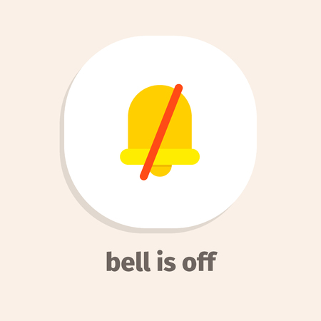 Bell is off vector icon for web and mobile applicationsのイラスト素材
