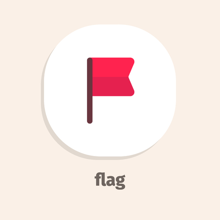 Flag vector flat icon for web and mobile applicationsのイラスト素材