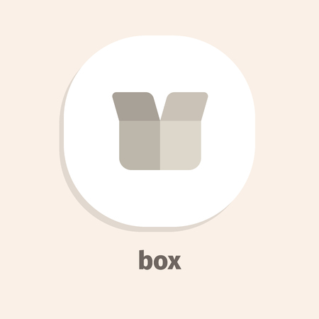 Box vector flat icon for web and mobile applicationsのイラスト素材