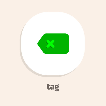 Tag vector flat icon for web and mobile applicationsのイラスト素材