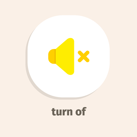 Turn off flat vector icon for web and mobile applicationsのイラスト素材