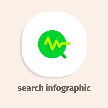 Search infographic flat vector icon for web and mobile applicationsのイラスト素材
