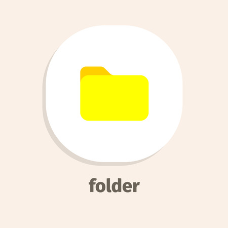 Folder flat vector icon for web and mobile applicationsのイラスト素材