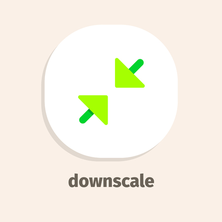 Downscale flat vector icon for web and mobile applicationsのイラスト素材