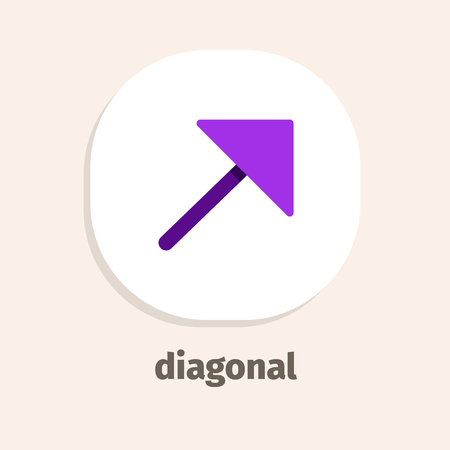 Diagonal flat vector icon for web and mobile applicationsのイラスト素材