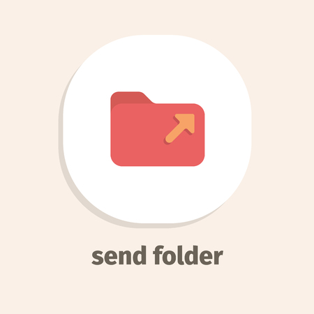 Send folder flat vector icon for web and mobile applicationsのイラスト素材