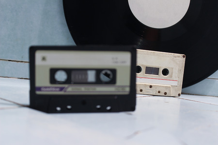 Audio cassettes and vinyl