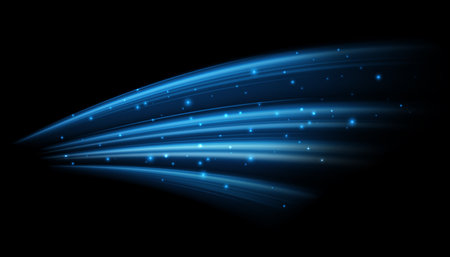 Shimmering breeze effect with shimmering. Isolated glowing current or gust of wind. Draft, whiff or breeze blowing with flickering. Vector illustrationのイラスト素材