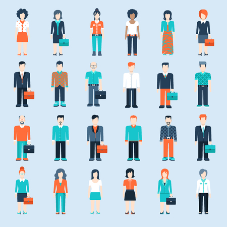 Flat style modern people in casual clothes icons situations web template infographic vector icon set. Men women lifestyle icons. Black white, young old, businessman and teacher, hipster sexy beast. Flat style modern people in casual clothes icons situations web template infographic vector icon set. Men women lifestyle icons. Black white, young old, businessman and teacher, hipster sexy beast.