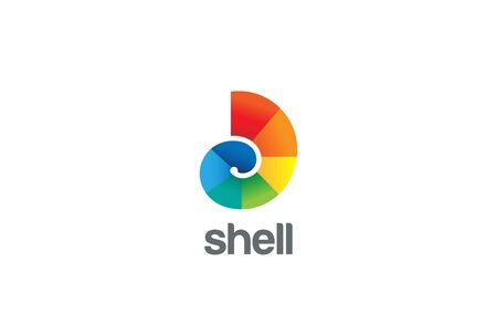 Colorful Shell  abstract design vector template
