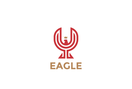 Eagle abstract  design vector template linear style.
Luxury Corporate Falcon Phoenix Hawk . Soaring Bird concept icon.のイラスト素材