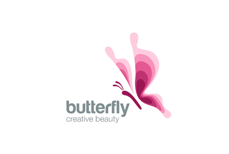 Butterfly Logo Fashion Beauty Salon design vector template.
Creative symbol Flying elegant Logotype concept icon.のイラスト素材