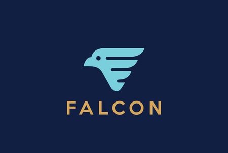 Falcon abstract Logo design vector template. Luxury style.
Eagle Hawk Logotype concept icon triangle V letter shape.のイラスト素材