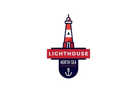 Lighthouse Logo abstract vintage retro design vector template.
Creative Navy Marine Sea Ocean Logotype concept icon symbolのイラスト素材