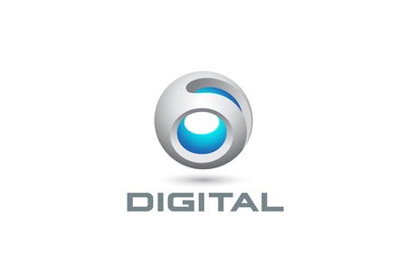 Digital Sphere Technology abstract Logo design vector template.
Web Network Internet creative business Logotype concept circle iconのイラスト素材