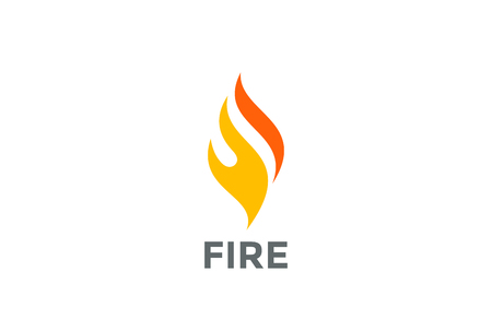 fire flame abstract design vector template burn icon energy