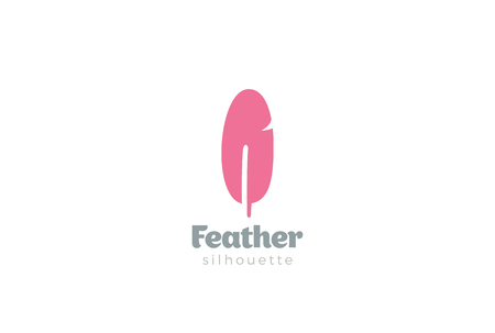 Quill Feather Logo design vector templateのイラスト素材