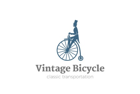 Vintage Bicycle Logo design vector templateのイラスト素材