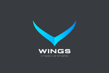 Wings abstract Fashion Logo design vector template.
Luxury style Logotype concept iconのイラスト素材