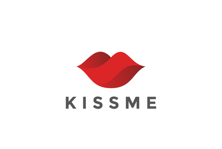 Red Lips Logo design vector template. Kiss icon.
Love Beauty fashion cosmetics make up Logotype conceptのイラスト素材