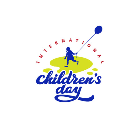 Children's day Calligraphy Lettering vector design.
Typography Poster Banner Card templateのイラスト素材