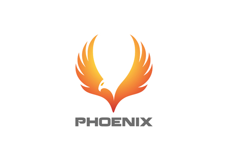 Phoenix rising Wings  design template.のイラスト素材
