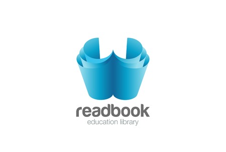 Open Book Pages Logo design vector template.
Education Library Knowledge Literature Bookstore Logotype concept iconのイラスト素材