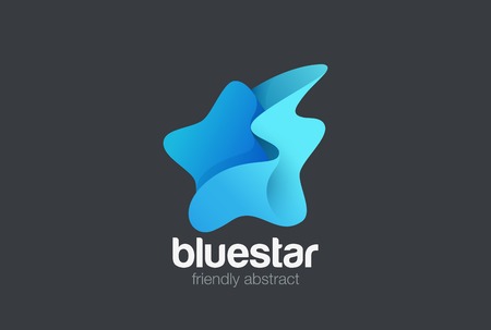 Friendly Star Logo abstract with wavy cloth design vector template.
Award Success Logotype concept iconのイラスト素材