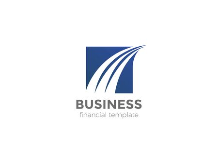 Curve Lines Square Logo abstract design vector template.
Corporate Business symbol Logotype concept iconのイラスト素材