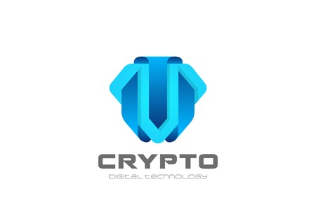 Corporate Business Logo abstract design vector template.
Cryptocurrency steampunk Logotype concept iconのイラスト素材