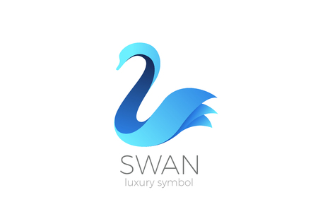 Swan Logo abstract design vector template.
Cosmetics SPA Fashion bird Logotype concept iconのイラスト素材