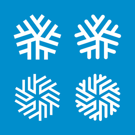 Snowflakes vector design templates.
Merry Christmas and Happy New Year decoration symbolsのイラスト素材