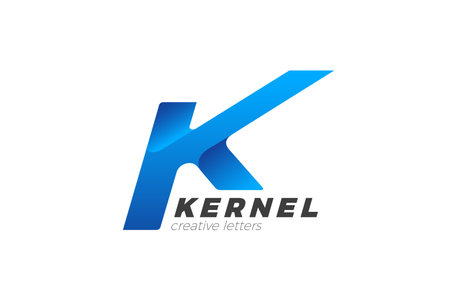 Letter K Logo design Corporate Business Technology Logistic Cargo Delivery vector template.のイラスト素材