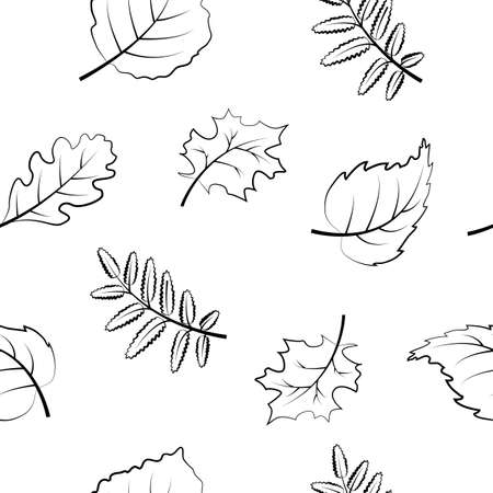 seamless pattern floral. background autumn with foliage.vectorillustrationのイラスト素材