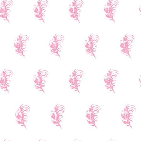 pattern feather on a white background.design for textile,paper,wallpaper.vectorのイラスト素材