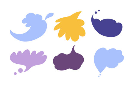 Colorful communication speech bubbles set. Vector . Isolatedのイラスト素材