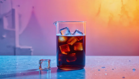 Laboratory Beaker Cold Brew Coffee â Futuristic CafÃ© Aestheticの素材