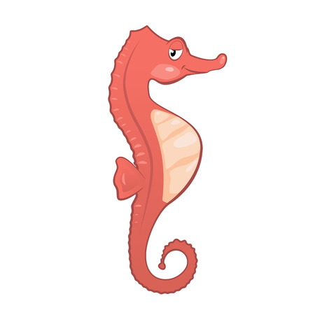 Cute seahorse vector illustrationのイラスト素材