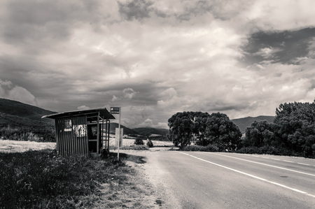 bus stopの写真素材