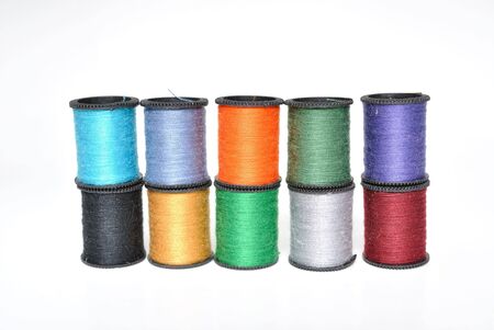 Colorful Thread Spoolsの写真素材
