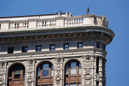 New York, New York, July 2, 2010 - The top of the historic Flatiron Building in New York City.のeditorial素材