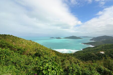 Tropical landscape in Tortola, a Caribbean island.の写真素材