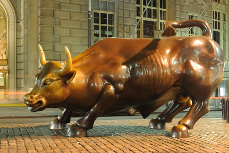 Financial District Bull in New York City May 26, 2010.のeditorial素材