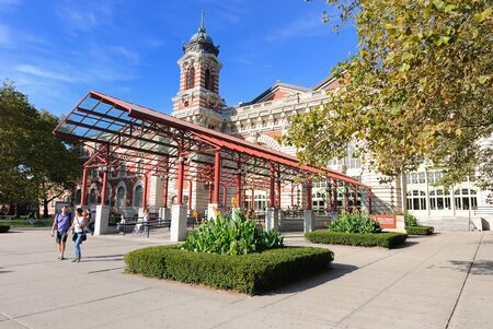 Entrance to Ellis Island Immigration Building n New York City. September 11, 2010のeditorial素材