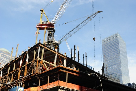 The World Trade Center site under construction in Lower Manhattan. October 11, 2010.