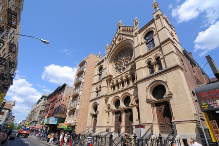 Exterior to the Eldridge Street Synagogue in New York City. June 7, 2010.のeditorial素材