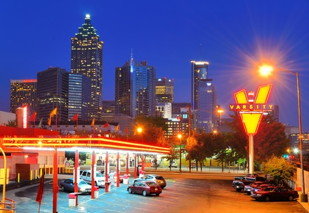 Atlanta, Georgia - May 11, 2011: The iconic fast food restaurant "The Varsity" has been operating in downtown Atlanta since 1928.のeditorial素材