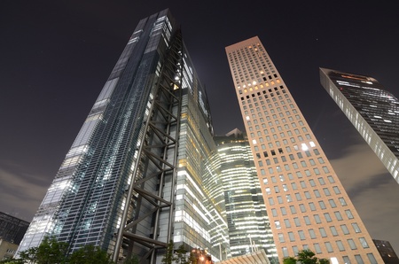 Luxury High rises near Shidome, Tokyo, Japan.