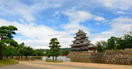 The historic Matsumoto Castle dating from the 15th Century in Matsumoto, Japan.のeditorial素材